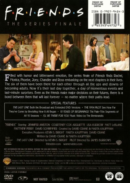 Friends: The Series Finale Exclusive Limited Edition - DVD