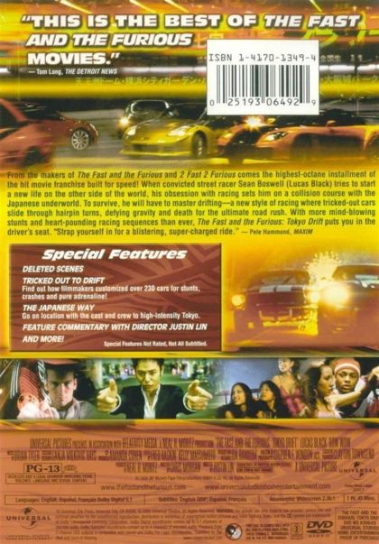 The Fast and the Furious: Tokyo Drift (2006) - DVD
