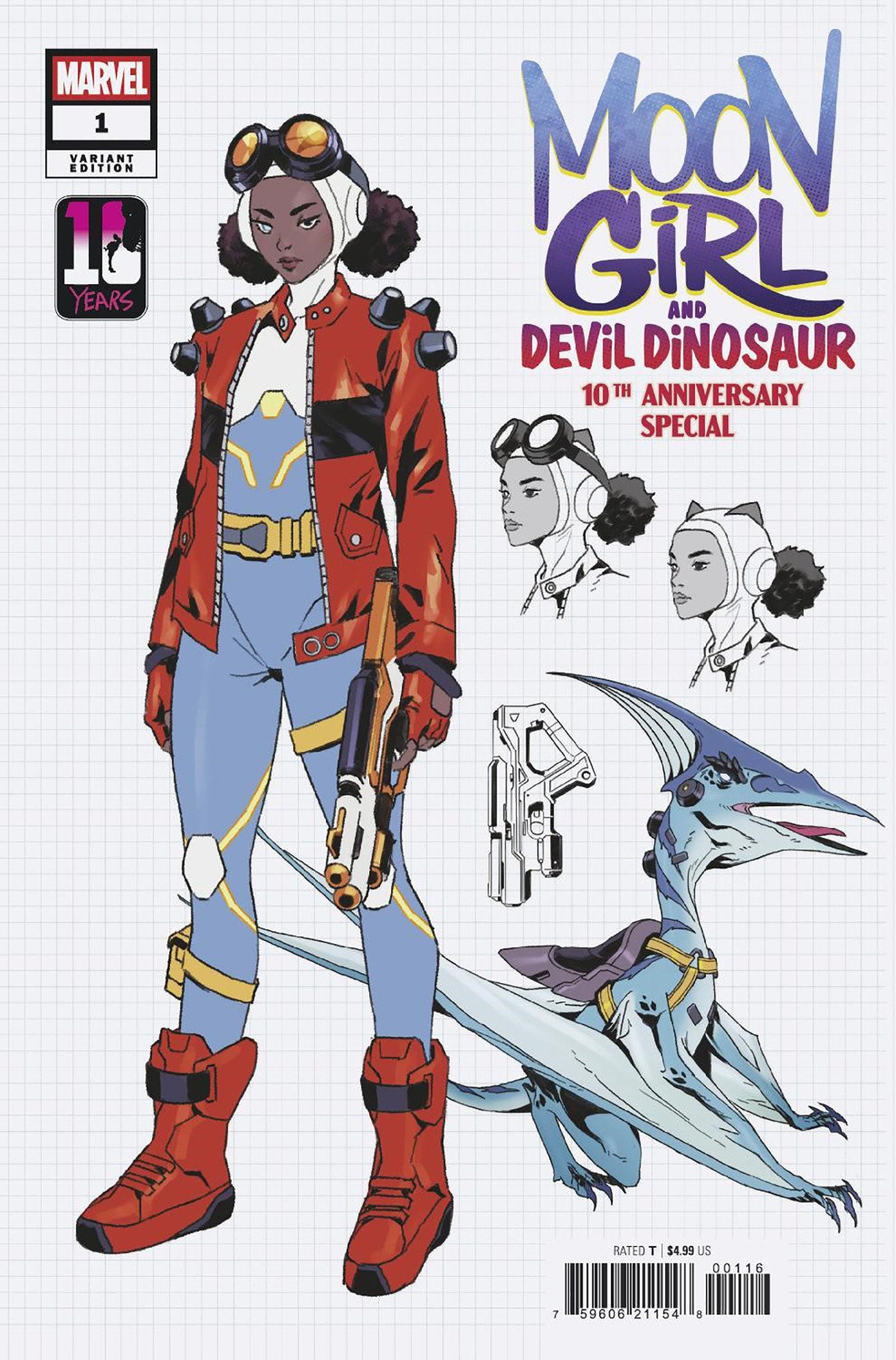 Moon Girl & Devil Dinosaur 10 Th Anniversary Special #1 Anand Ramcheron Design Variant