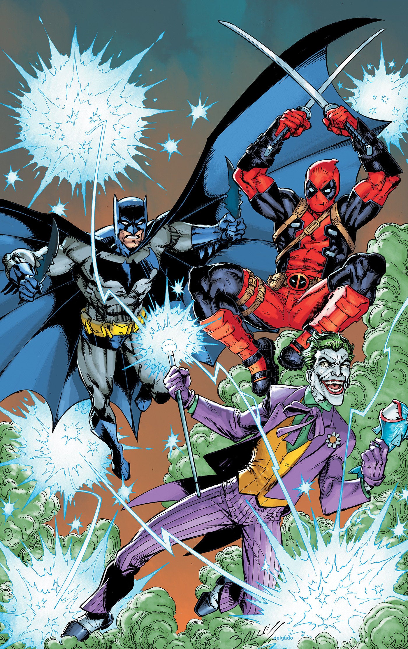 Marvel/DC: Deadpool/Batman #1 Mark Bagley Ratio Virgin 2nd Printing Variant