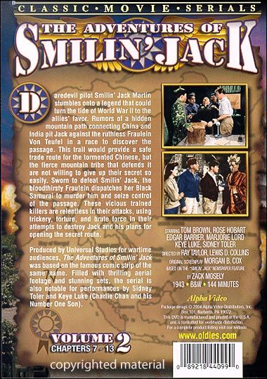 Adventures Of Smilin' Jack #2 (Chapters 8-13) (1943) - DVD