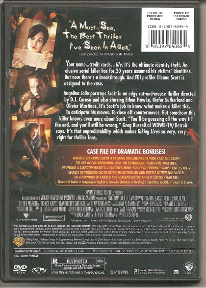 Taking Lives (2004) - DVD