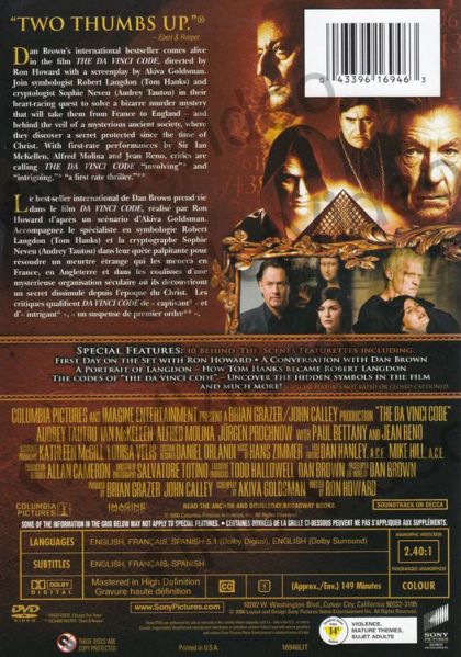 The Da Vinci Code (2006) 2-Disc Full Screen Special Edition - DVD
