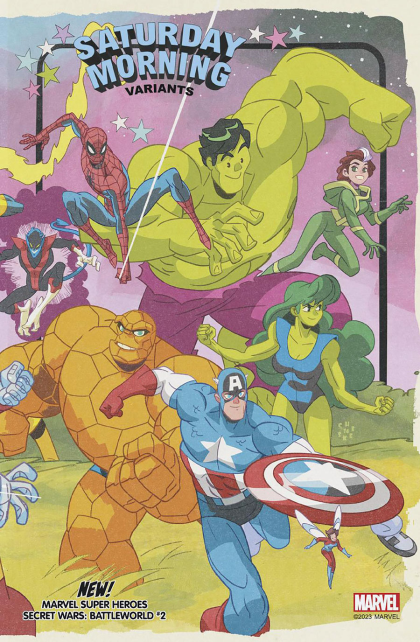 Marvel Super Heroes: Secret Wars - Battleworld #2C Sean 'Cheeks' Galloway Saturday Morning Variant