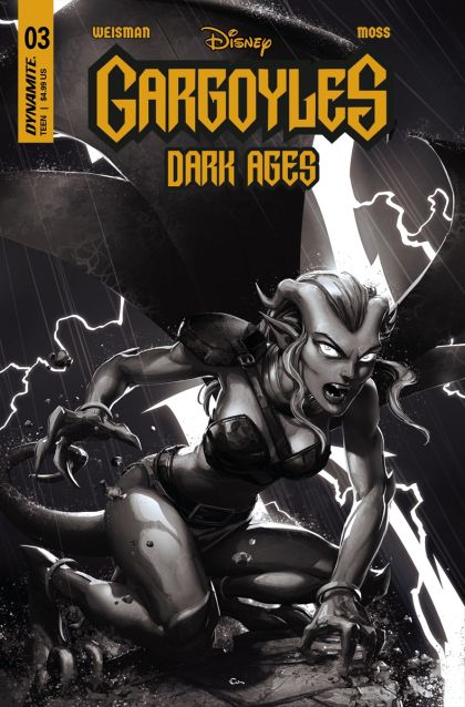 Gargoyles: Dark Ages #3H Clayton Crain Incentive B&W Variant (1:15)