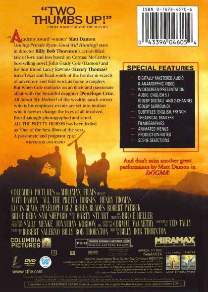 All the Pretty Horses (2000) - DVD