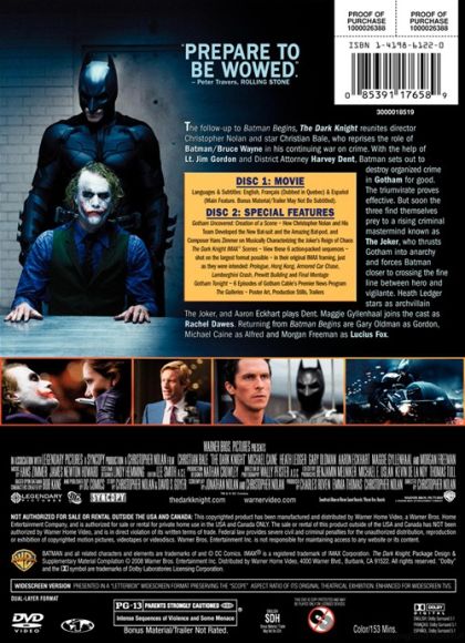 The Dark Knight (2008) Two-Disc Special Edition - DVD
