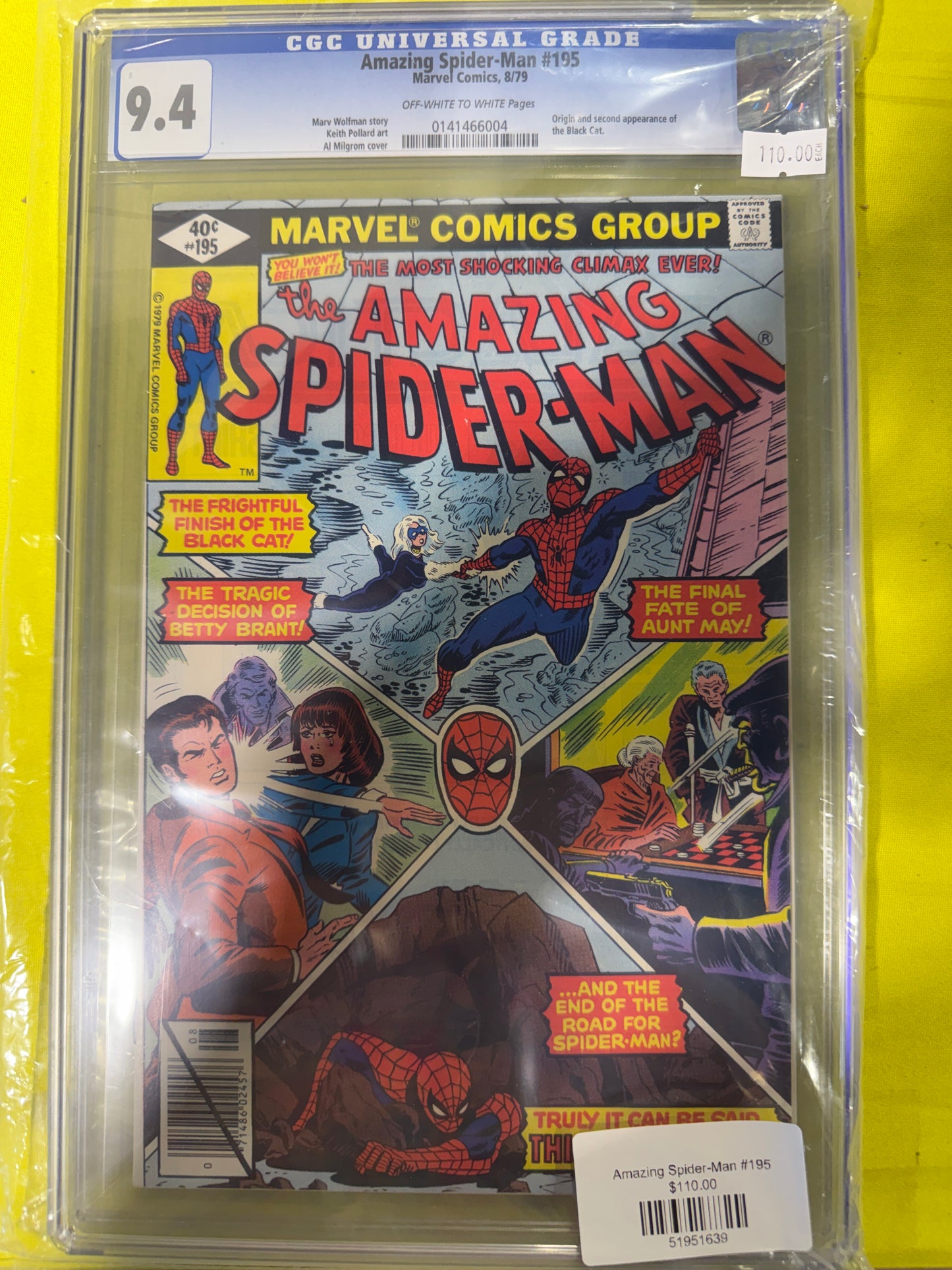 Amazing Spider-man #195 CGC 9.4