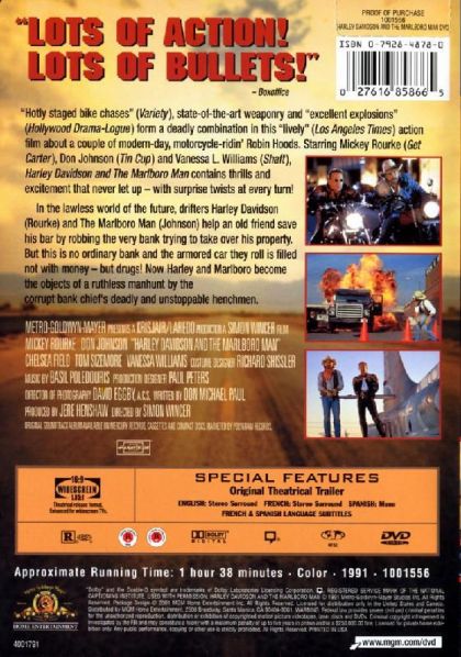 Harley Davidson and the Marlboro Man (1991) - DVD