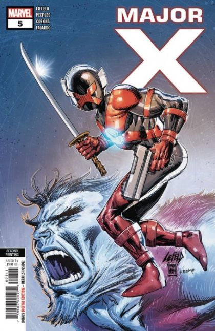 Major X, Vol. 1 #5B 2nd Printing Variant Rob Liefeld Cover