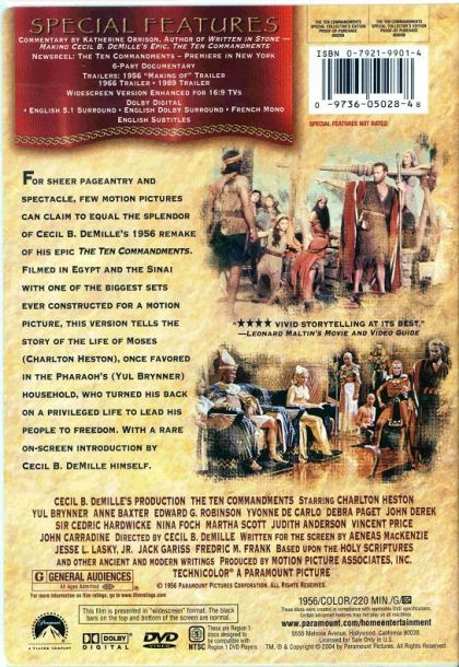 The Ten Commandments (1956) Special Collector's Edition - DVD