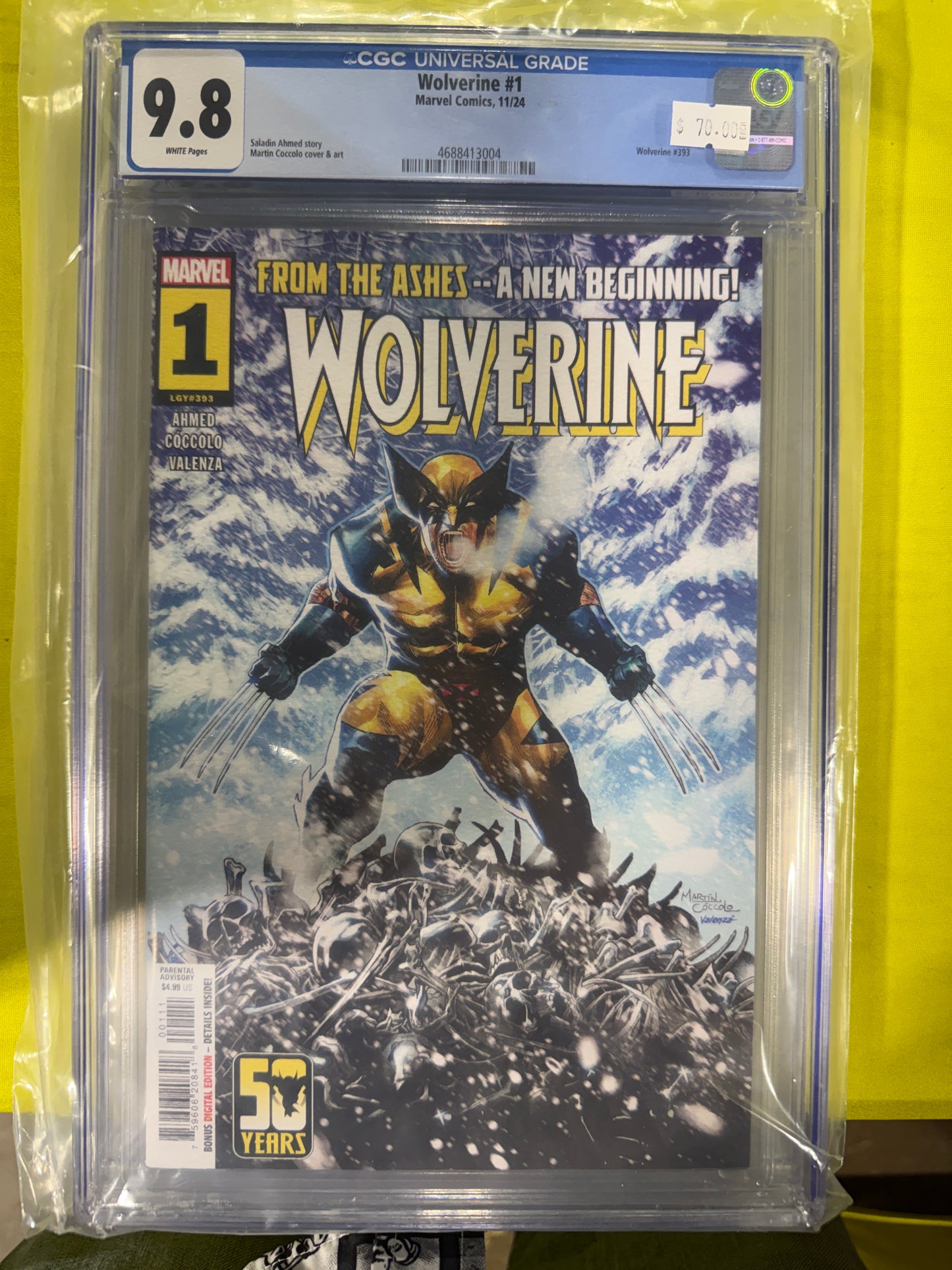 Wolverine #1 CGC 9.8 Cover A