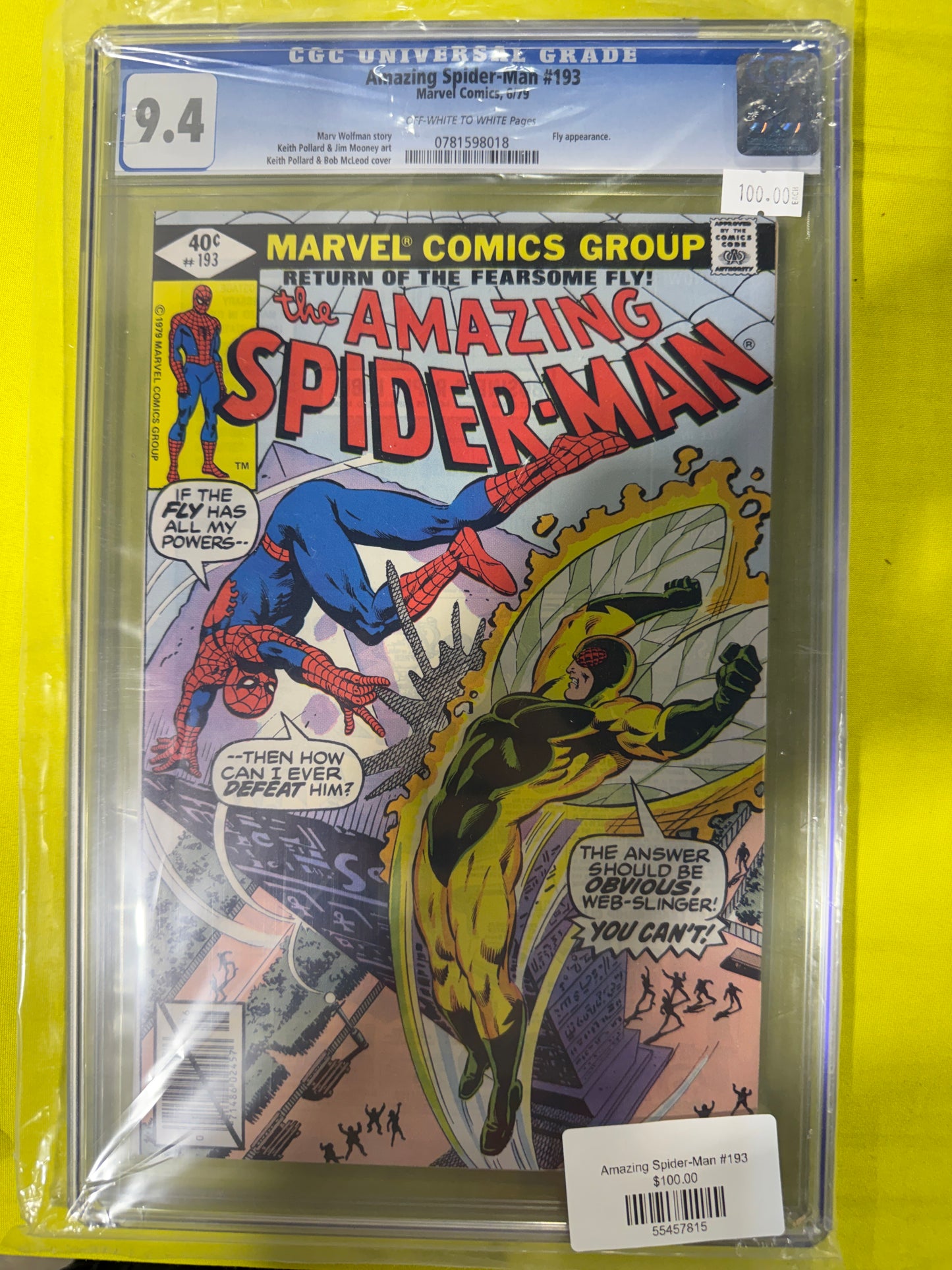 Amazing Spider-man #193 CGC 9.4