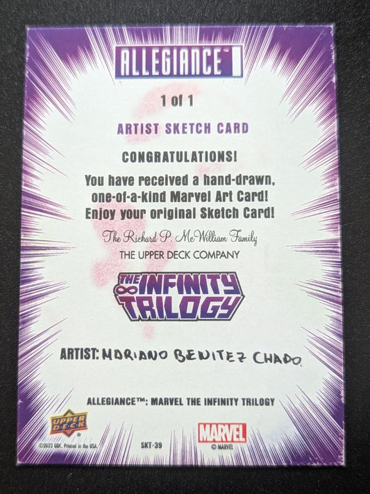 Marvel Allegiance Magneto 1 of 1 Original Sketch card