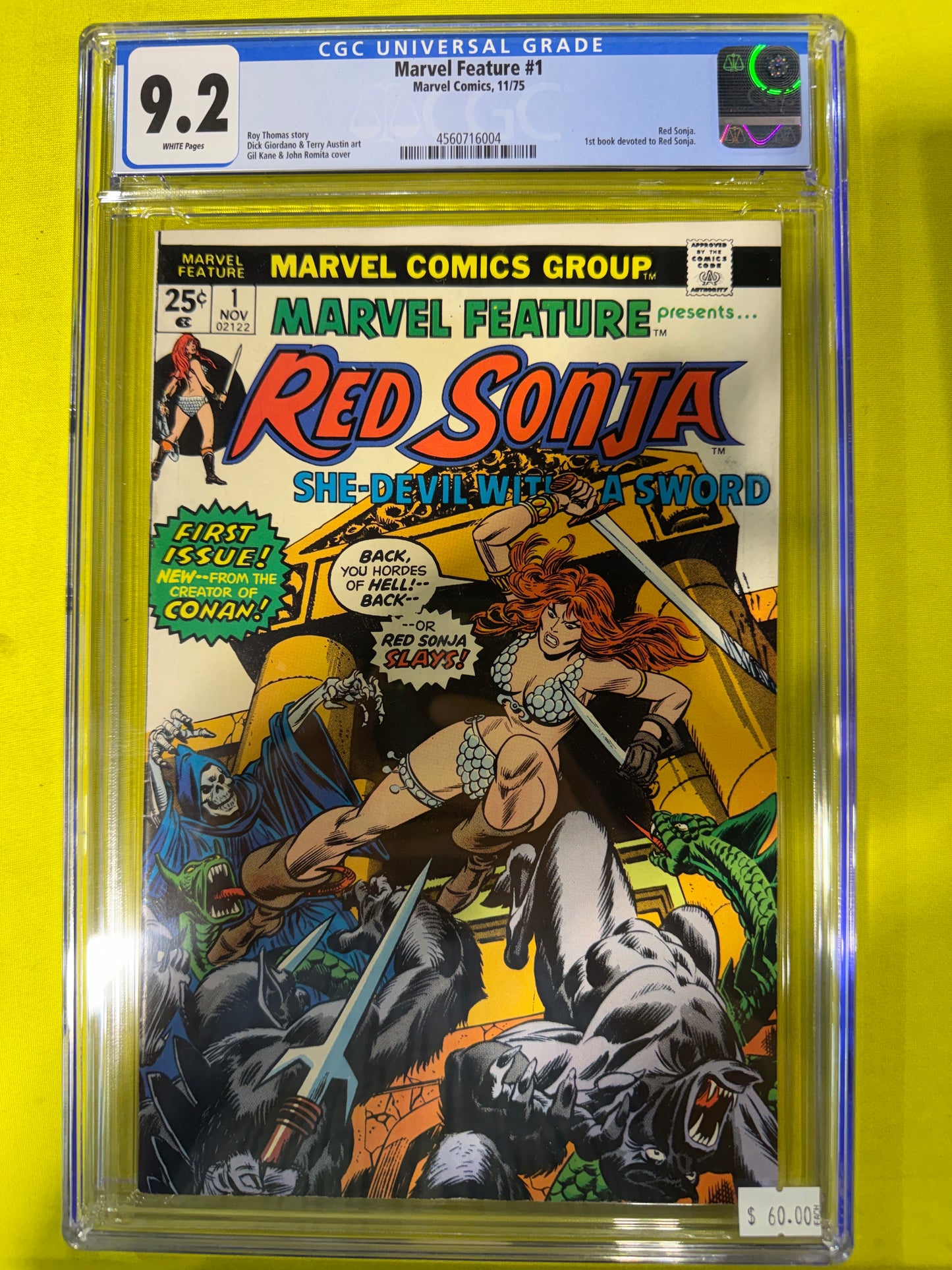 Marvel Feature #1 CGC 9.2
