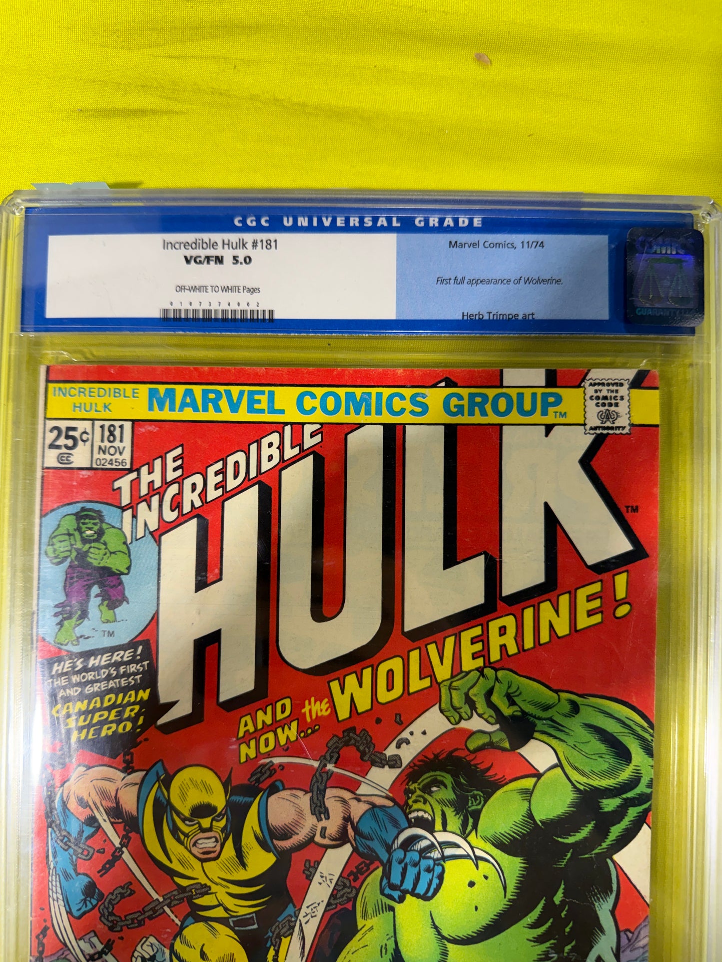 Incredible Hulk #181 CGC 5.0