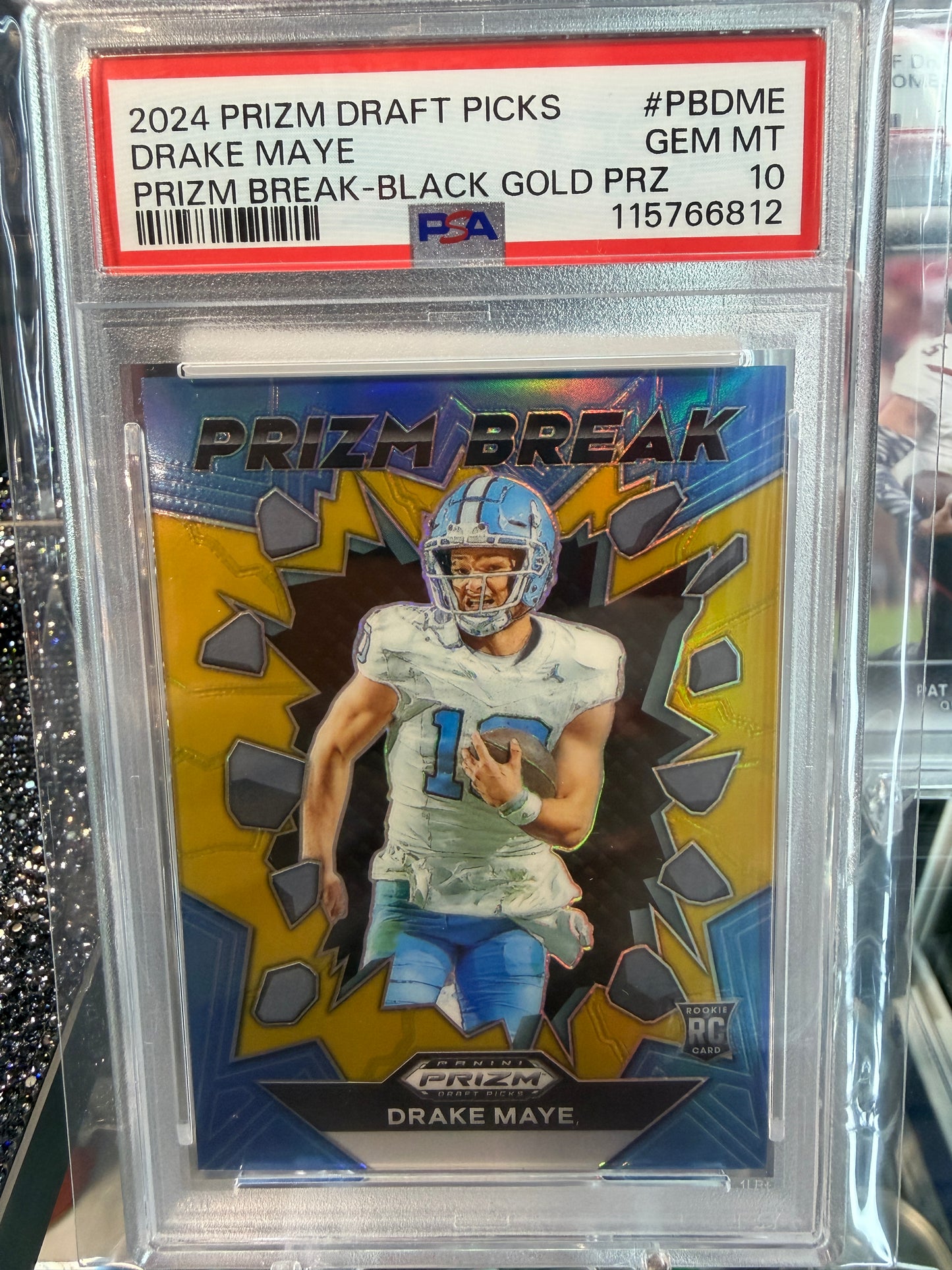 2024 Panini Prizm Draft Picks - Prizm Break Gold Drake Maye PSA10 #PBDME RC POP 1