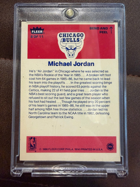 1986-87 Fleer Michael Jordan #8 Sticker