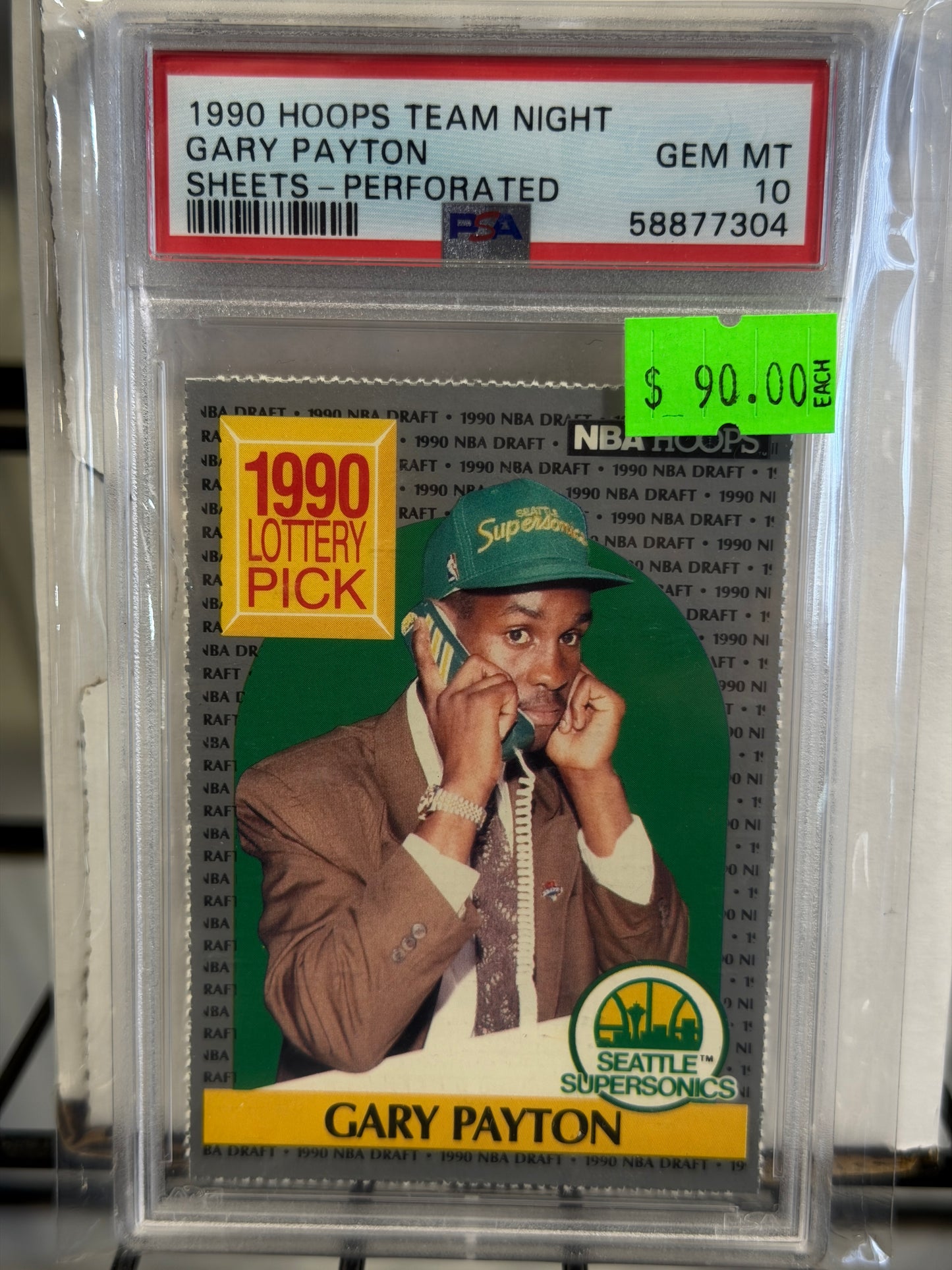 NBA Hoops 1990-91 Gary Payton RC PSA 10