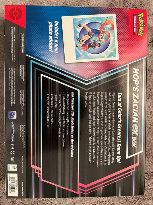 Hop’s Zacian ex Box 4 packs – 2 Destined Rivals & 2 Journey Together