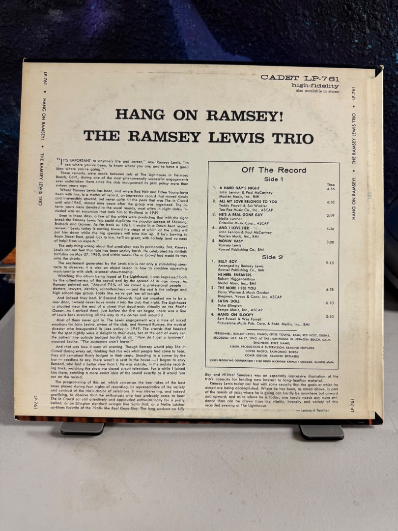 Hang on Ramsey The Ramsey Lewis Trio