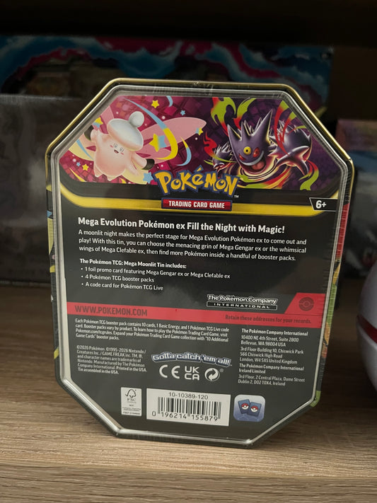 Pokémon Mega Moonlit Tin Mega Gengar ex