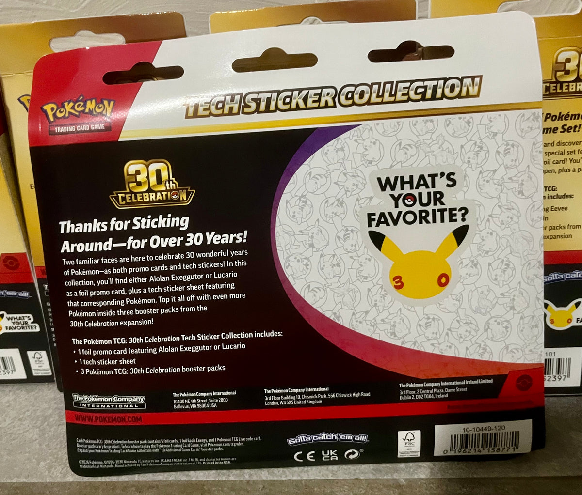 30th Celebration Tech Sticker Collection – Lucario
