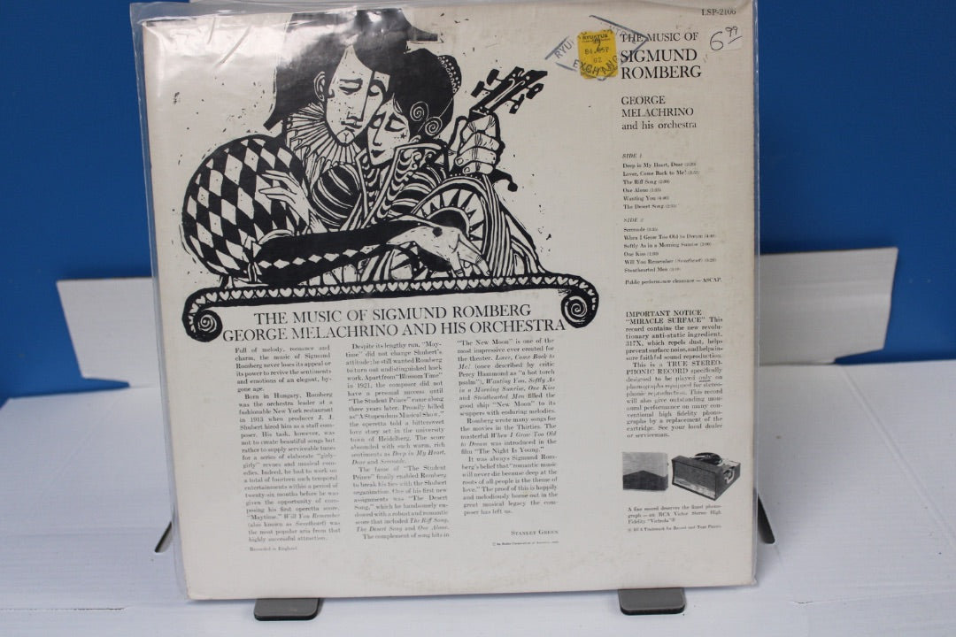 THE MUSIC OF SIGMUND ROMBERG GEORGE MELACHRINO AND HIS ORCHESTRA