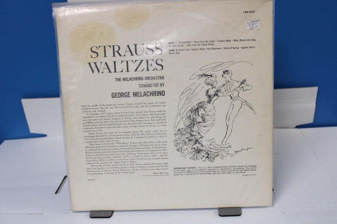 STRAUSS WALTZES THE MELACHRINO ORCHESTRA CONDUCTED BY GEORGE MELACHRINO