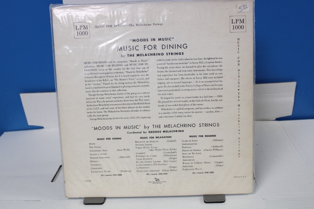 Moods in Music Music for Dining