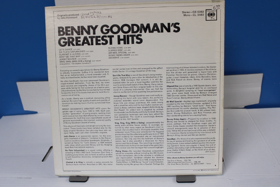 BENNY GOODMAN'S GREATEST HITS