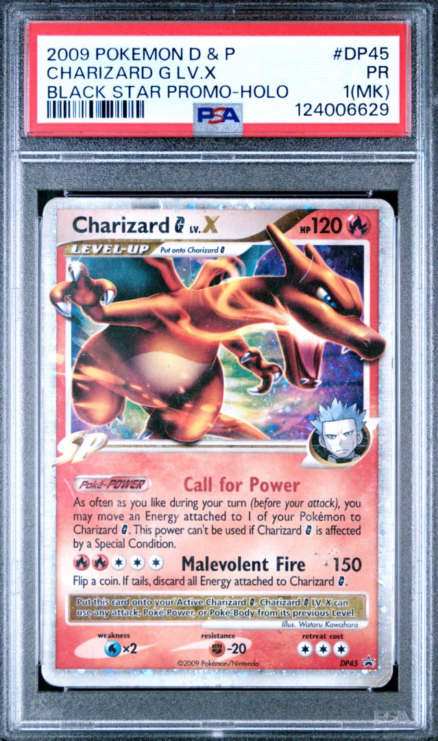 2009 POKEMON DIAMOND & PEARL BLACK STAR PROMO #DP45 CHARIZARD G LV.X