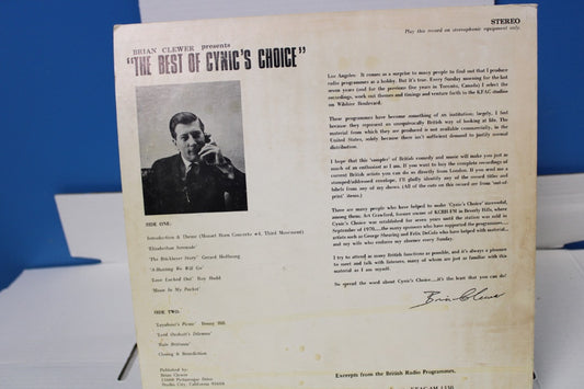 Brain Clewer The best of Cynics Choice