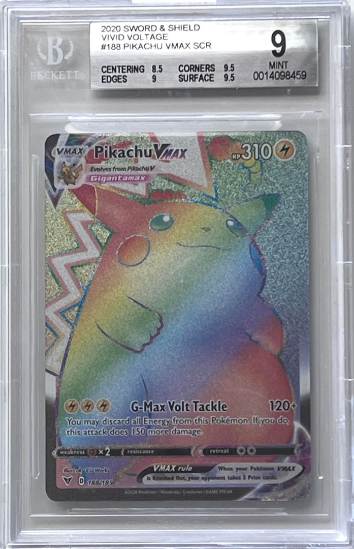 2020 Sword & Shield Vivid Voltage Pikachu VMAX SCR #188