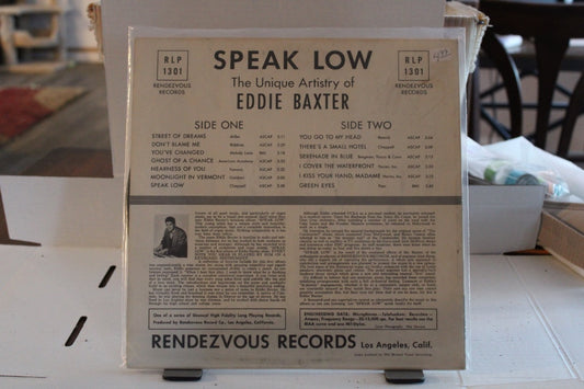 EDDIE BAXTER Speak Low