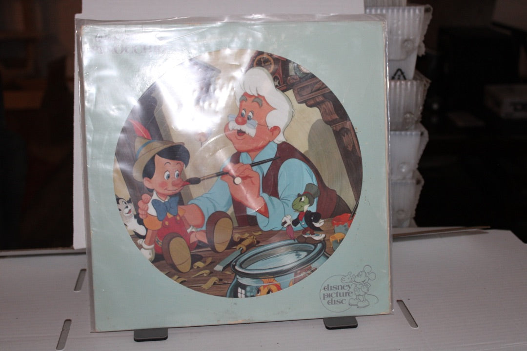 Pinocchio LP 1980 Movie Soundtrack Picture Disc Walt Disney Record