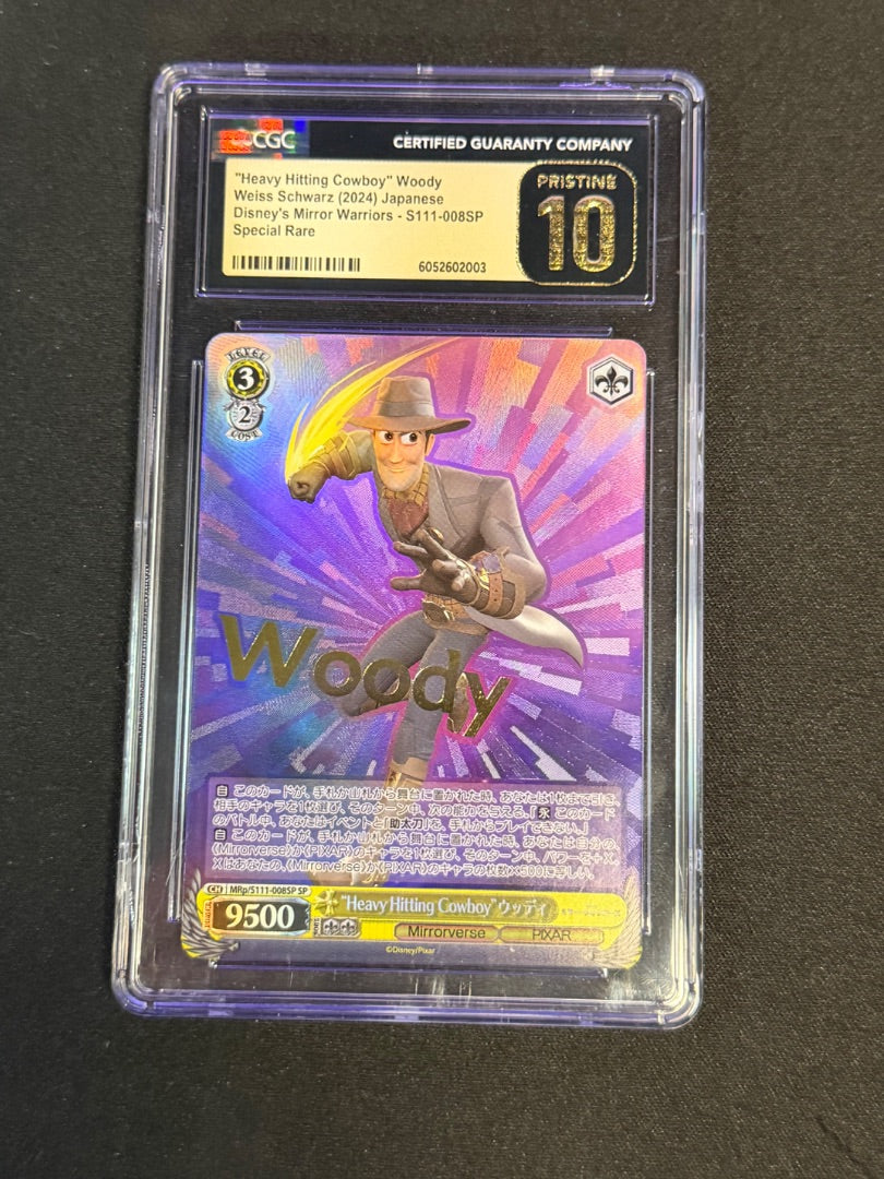 "Heavy Hitting Cowboy" Woody Weiss Schwarz (2024) Japanese Disney's Mirror Warriors - S111-008SP Cgc 10