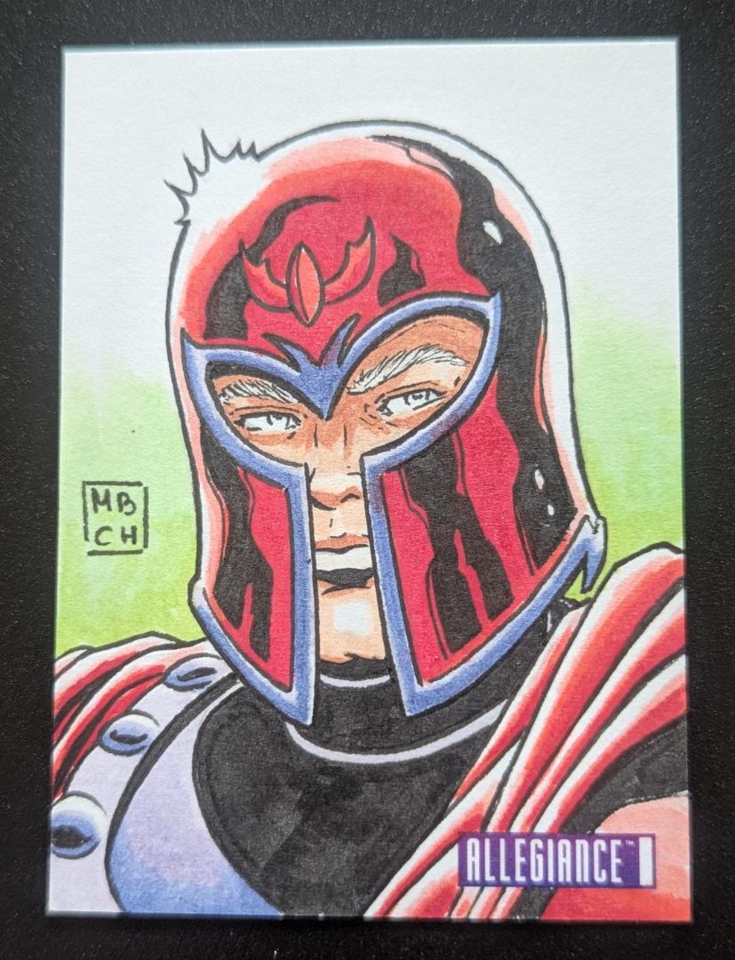 Marvel Allegiance Magneto 1 of 1 Original Sketch card