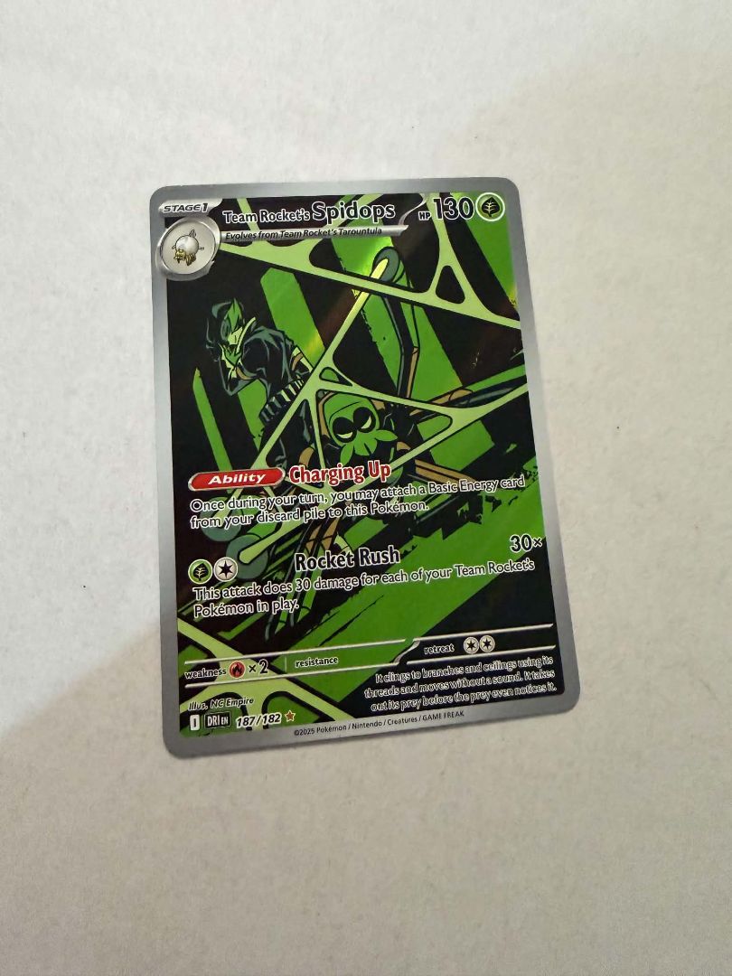 Team Rocket’s Spidops 187/182 Illustration Rare – Pokémon TCG Destined Rivals