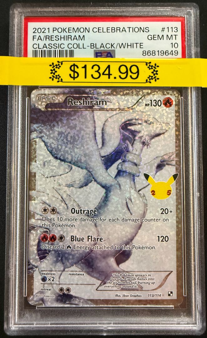 PSA 10 2021 Reshiram Celebrations