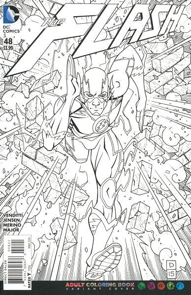 Flash, Vol. 4 #48B Adult Coloring Book Variant Cover