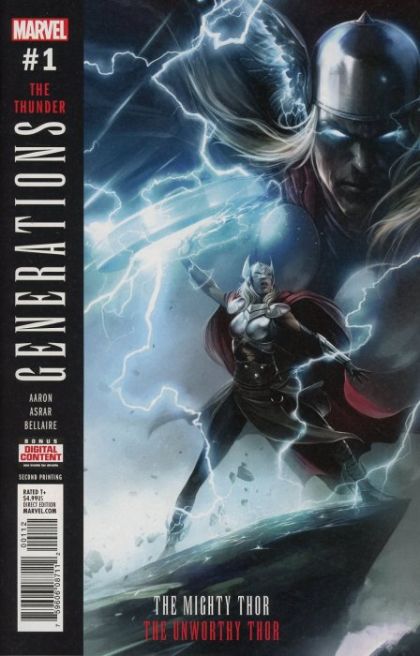 Generations: The Unworthy Thor & The Mighty Thor #1I 2nd Printing Variant Francesco Mattina Cover
