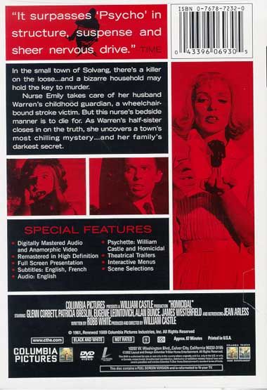 Homicidal (1961) - DVD
