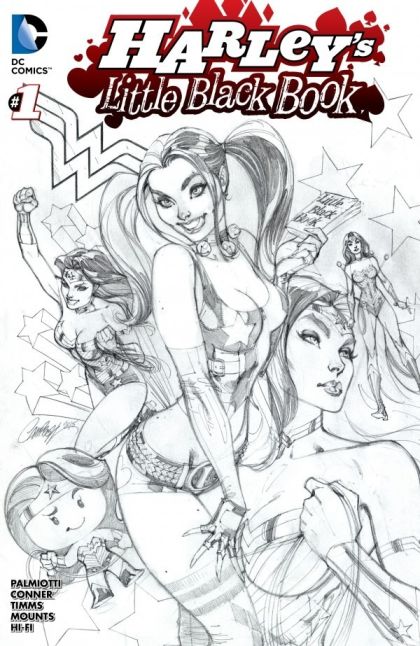 Harley's Little Black Book #1E J. Scott Campbell Sketch Variant