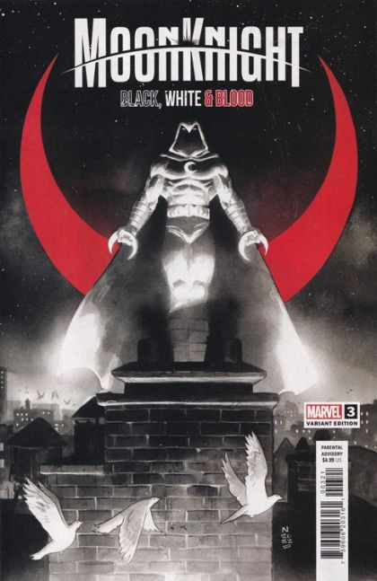 Moon Knight: Black, White & Blood #3B Nic Klein Variant Cover