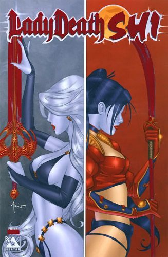 Lady Death & Shi Preview Blood Red Foil LTD to 750