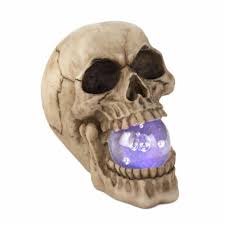 Skull With Light Up Orb