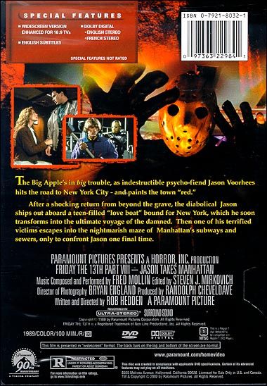 Friday the 13th Part VIII: Jason Takes Manhattan (1989) Collector's Edition - DVD