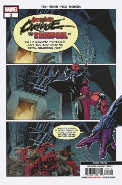 Absolute Carnage Vs Deadpool #1K 2nd Printing Variant Marcelo Ferreira Cover
