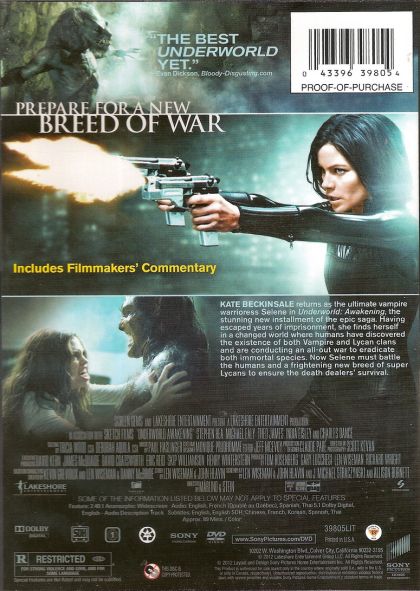 Underworld: Awakening (2012) - DVD